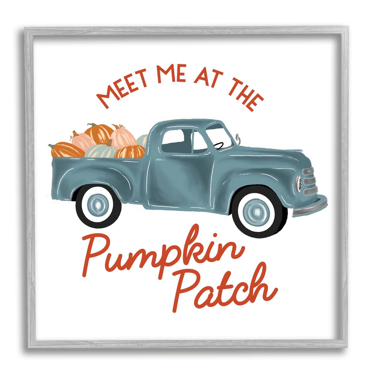 Stupell Industries Seasonal Meet Me Pumpkin Patch Framed Giclee Art